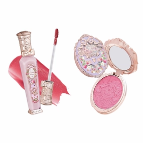Flower Knows Violet Strawberry Rococo Glitter Lip Gloss G02 Strawberry Rococo Embossed Blush G02
