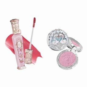 Flower Knows Violet Strawberry Rococo Glitter Lip Gloss G02 Swan Ballet Embossed Blush 03