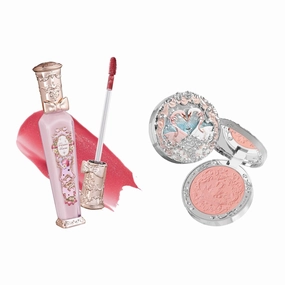 Flower Knows Violet Strawberry Rococo Glitter Lip Gloss G02 Swan Ballet Embossed Blush 05