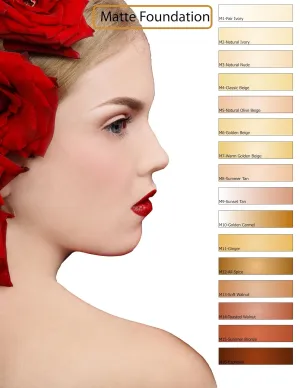 Glam Air Airbrush Makeup Foundation System Kit with 5 Shades of Foundation and Blush(choose your colors from the drop down menu) (Light Matte)