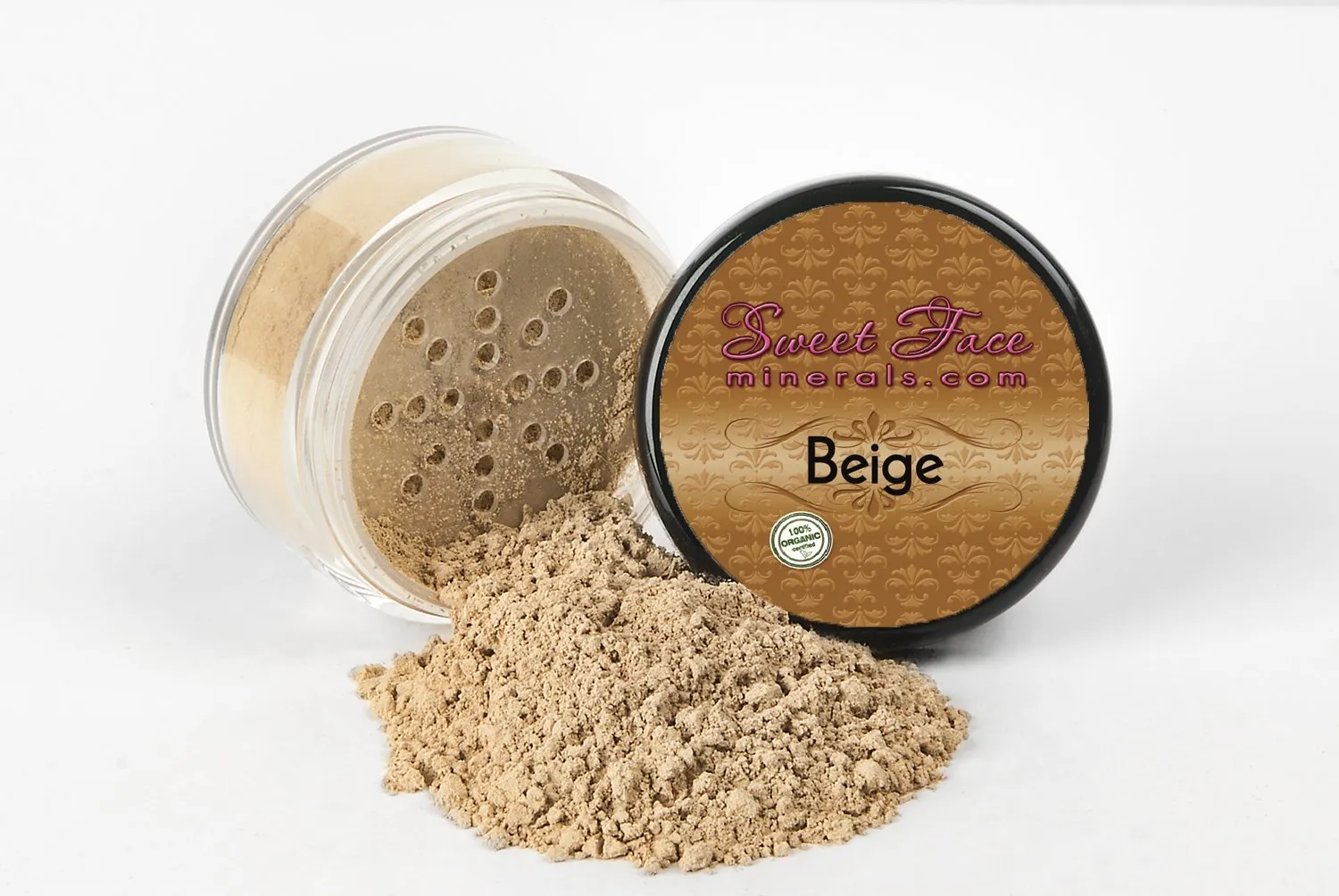 GLAM KIT (BEIGE) Full Size Mineral Makeup Set Matte Foundation Bare Face Sheer Powder Cover