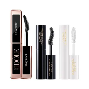 Glam Lashes On-The-Go Travel Size Mascara Gift Set - Cils Booster XL Enhancing Lash Primer 0.13 Fl Oz, Lash Idôle 0.16 Fl Oz, and Hypnôse Drama 0.13 Fl Oz