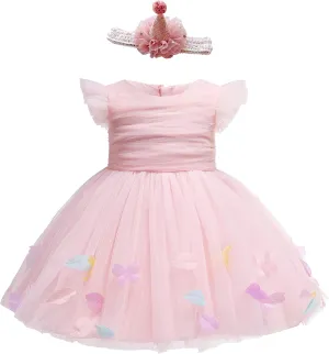 Glamulice Baby Flower Girl Dress Infant/Toddler First Birthday Outfit Wedding Bridesmaid Party Christmas Tutu Dresses