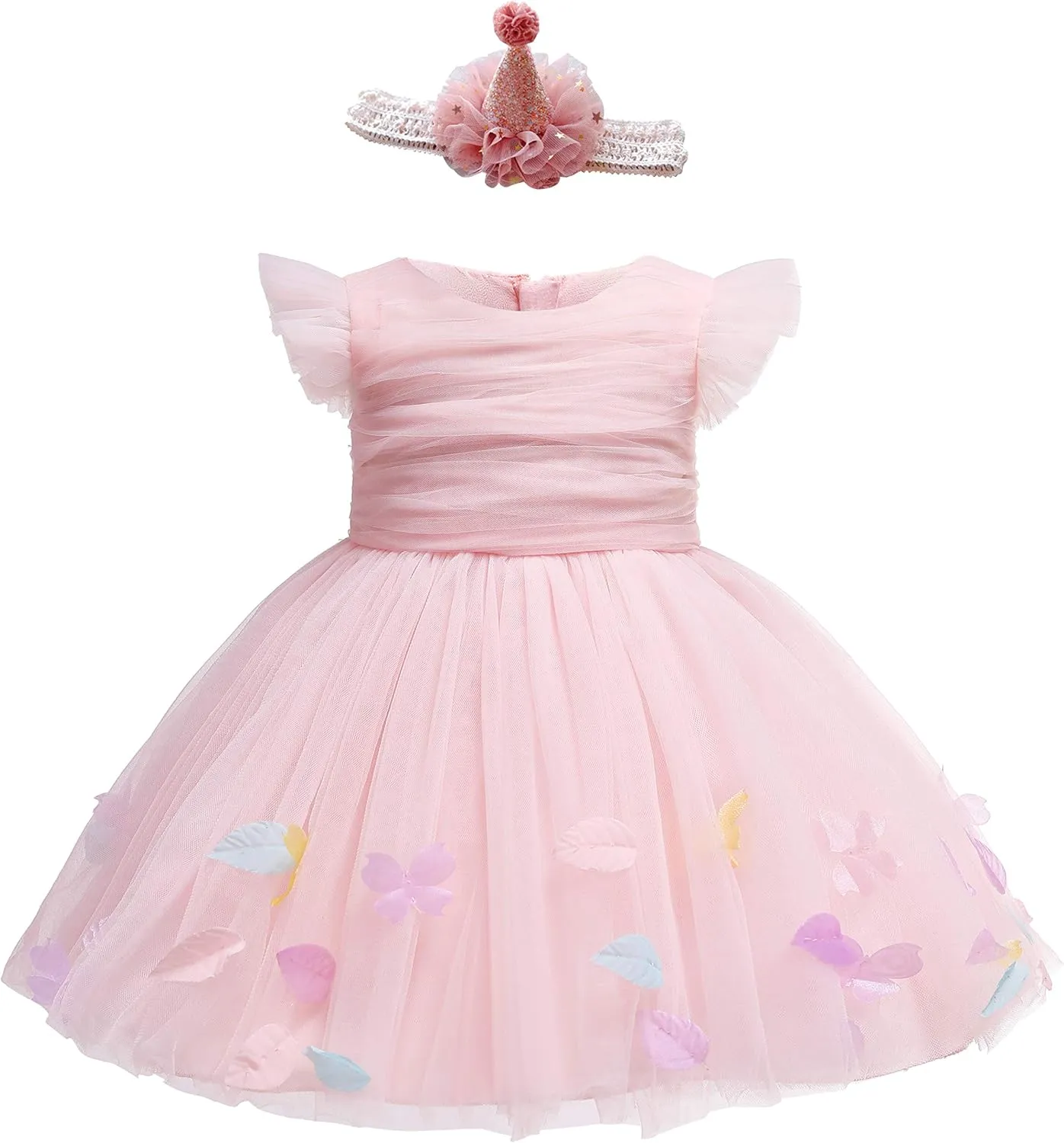 Glamulice Baby Flower Girl Dress Infant/Toddler First Birthday Outfit Wedding Bridesmaid Party Christmas Tutu Dresses