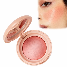 Glitter Powder Blush, Powder Blush Makeup Peach, Hydrating (04#)