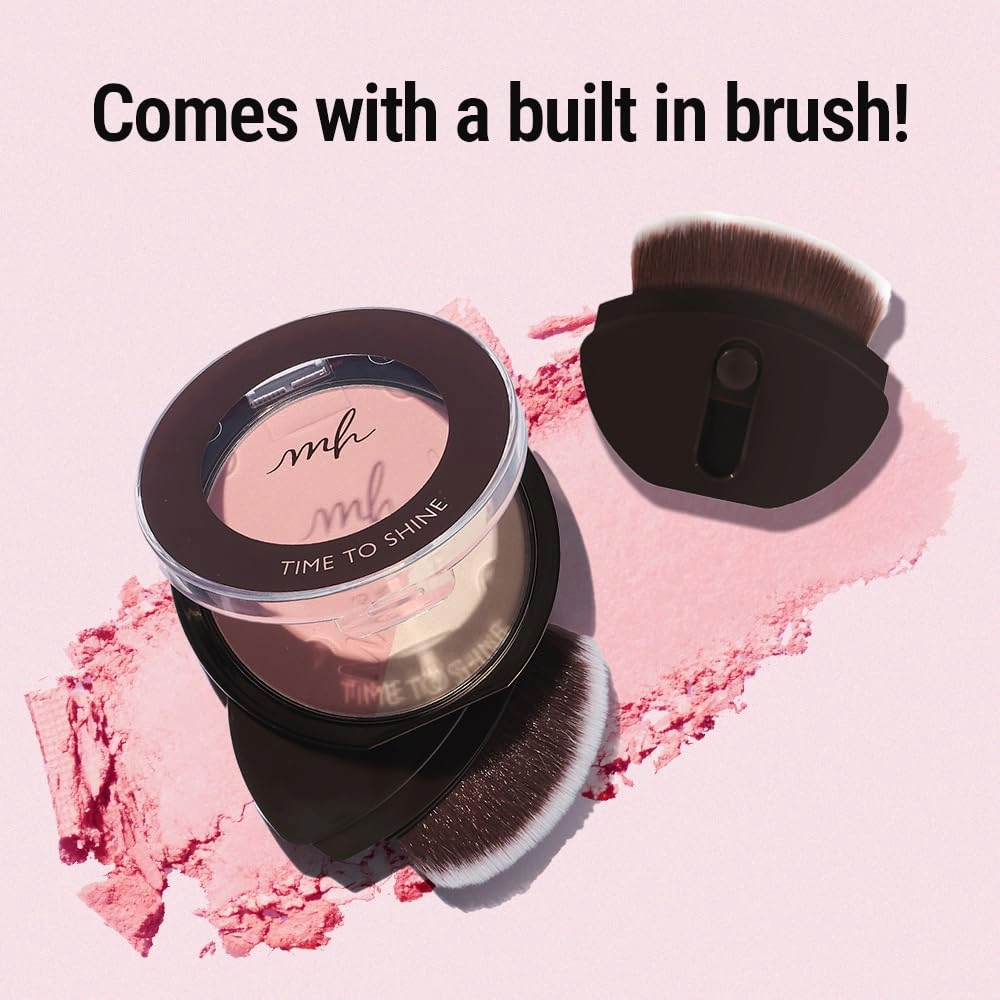 GLOW-C VOLUME CONTOUR Blendable blush palette, shimmering powder, built-in brush applicator [01 PEACH CORAL] 10g 0.35 Oz