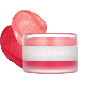 Heart Percent Dote On Mood Custom Lip & Cheek, Matte (Fog Pot)   Glow (Shine Balm) Dual Type Multi-use Blush & Lip Tint [#01. Apricot Coral]