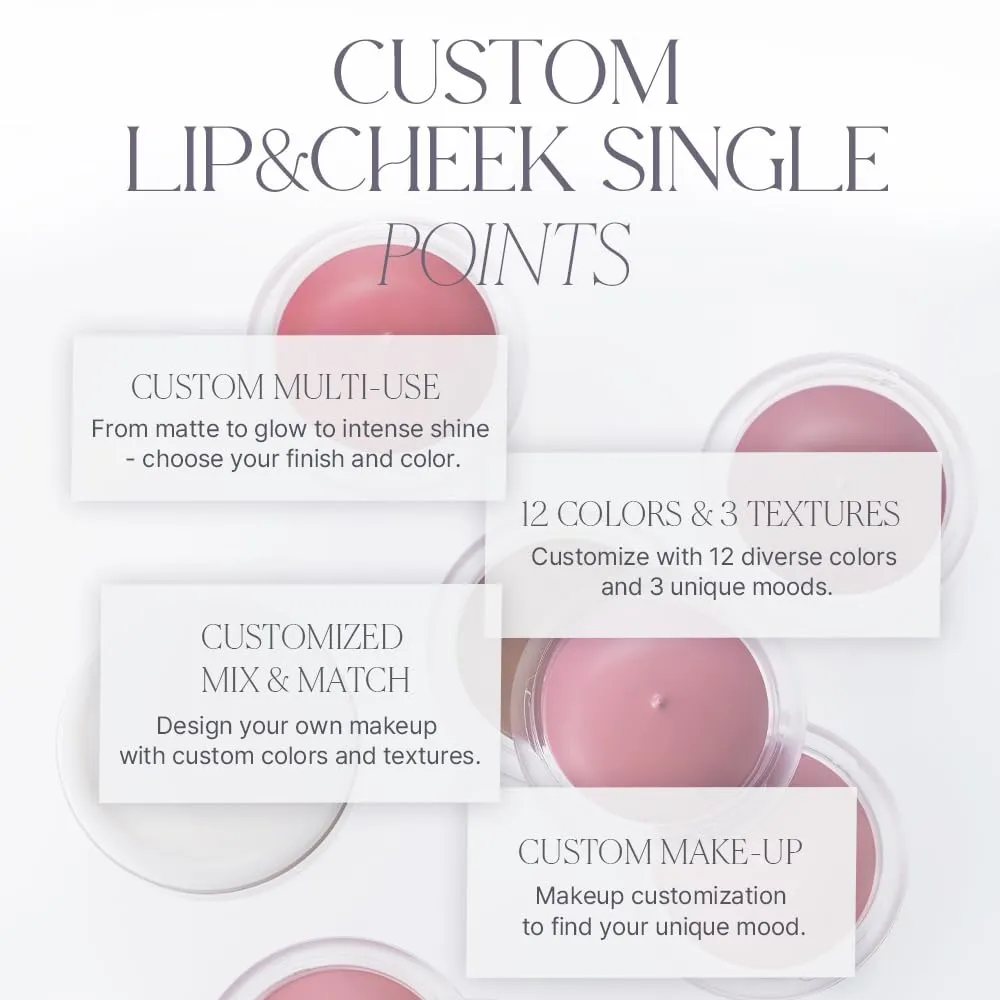 Heart Percent Dote On Mood Custom Lip & Cheek Single, Soft Velvety Tinted Balm Matte (Fog Pot) Air-Fit Mist Textures Multi-use Blush & Lip Tint 4.7g, M05. Calm Mauve
