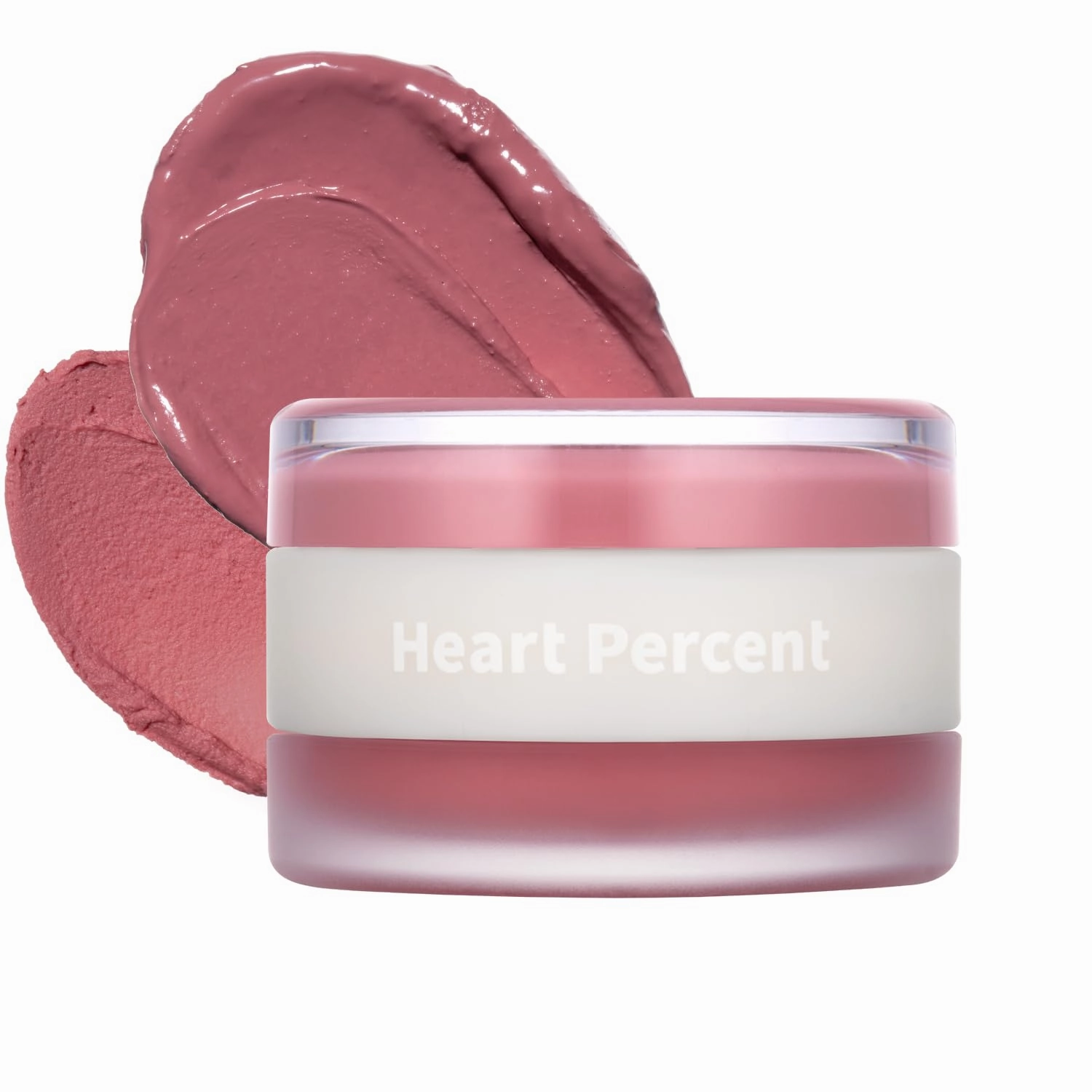 Heart Percent Dote On Mood Custom Lip & Cheek, Matte (Fog Pot)   Glow (Shine Balm) Dual Type Multi-use Blush & Lip Tint [#04. Soft Pink]