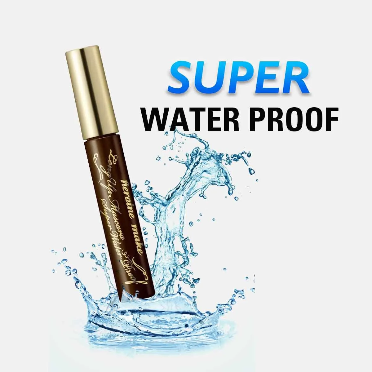 HEROINE MAKE by KISSME Mascara Duo Set | 2 Full-Size - Waterproof & Lengthening & Volume Fiber Tubing Mascara Brown   Gentle Eye Makeup Remover for Waterproof Mascara, Fast-Acting Cleanser