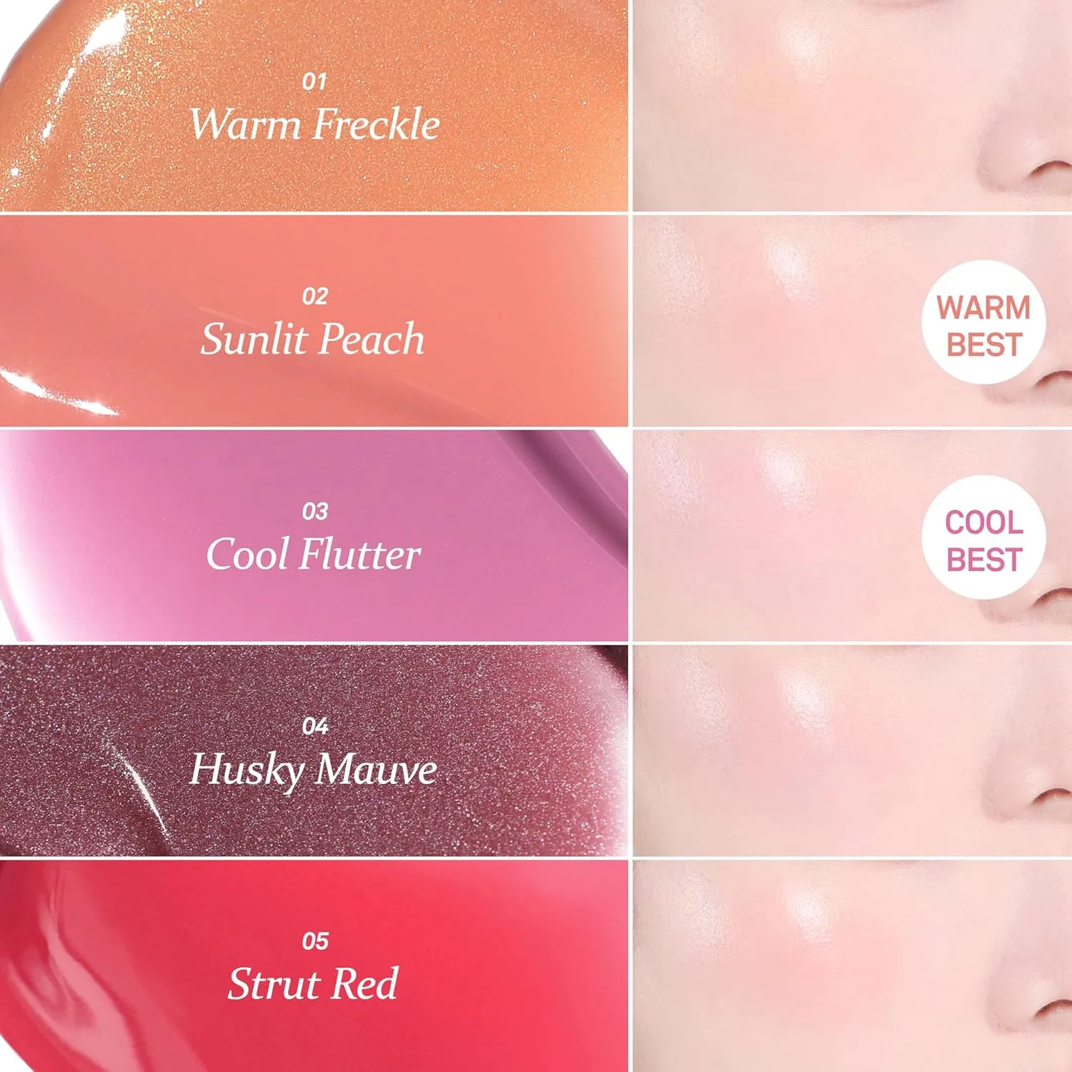 hince Dewy Liquid Cheek 6g Raw Glow Liquid Blush for Cheeks Vegan Dewy Cheek Tint Glass Skin Lightweight Liquid Blush Weightless Watercolor (SUNLIT PEACH, LC002), 0.2 Fl Oz (Pack of 1)