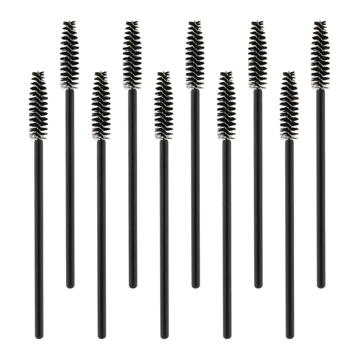 Housoutil 3sets Brow Spoolie Eyelash Applicator Set Lash Extension Brush Silicone Handle Dense Bristles Eyelash Makeup Mascara Wands Disposable for Quick Application 50pcs*3