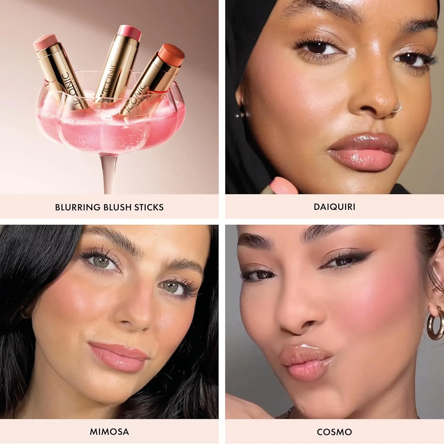 ICONIC LONDON Blurring Blush Stick | Seamless Blending, Matte Finish, Cruelty-Free, Vegan Makeup