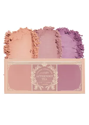 I'M MEME Blusher Palette - Afternoon Tea_Fruit FLavor | Soft Pink, Peach, Lavender, 3 Shades Palette, Matte Powder, Face & Cheeks, For All Skin Tones, Powdery Finish, Mother's Day, 0.4 Oz