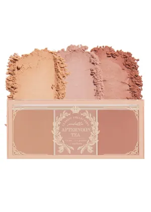 I'M MEME Blusher Palette - Afternoon Tea_Warm FLavor | Soft Pink, Peach, Lavender, 3 Shades Palette, Matte Powder, Face & Cheeks, For All Skin Tones, Powdery Finish, Mother's Day, 0.4 Oz