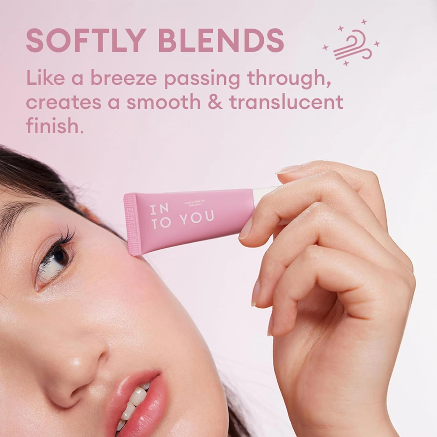 INTO YOU Cream Blush for Cheeks, Soft Powder Blush Matte and Natural Finish - Light and Comfortable - Chill Pink