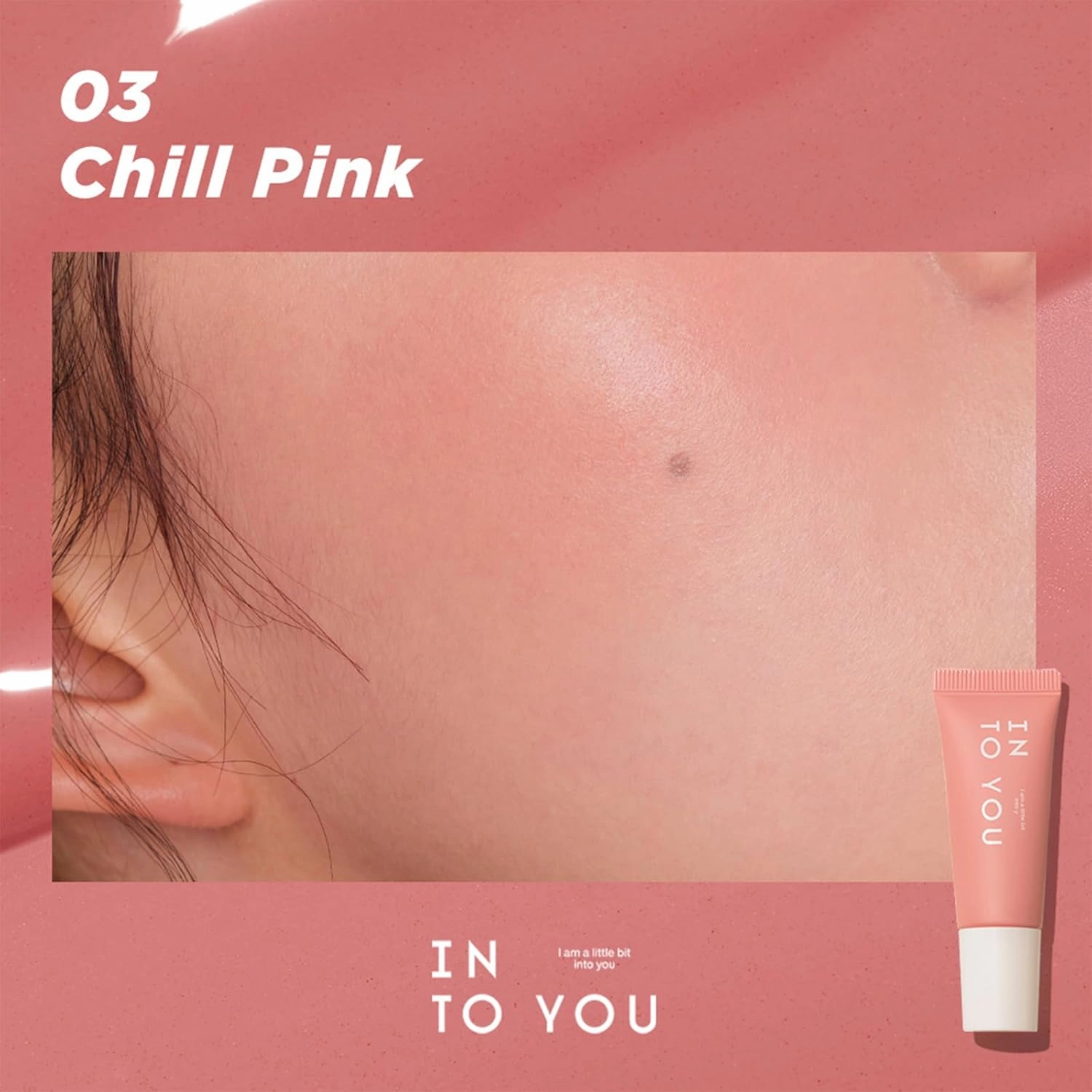 INTO YOU Cream Blush for Cheeks, Soft Powder Blush Matte and Natural Finish - Light and Comfortable - Chill Pink