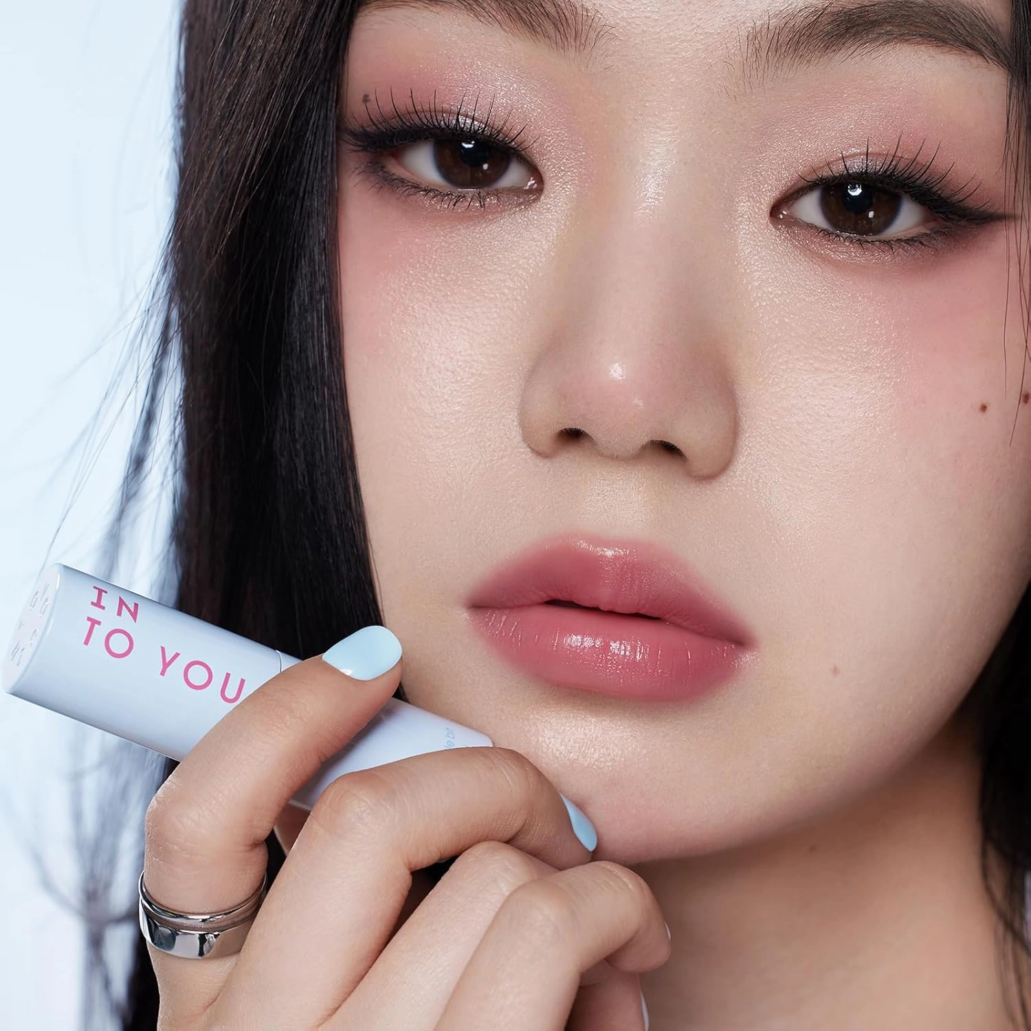 INTO YOU Multi-use Blush Stick Clean Fit and Clean Makeup, 3 in 1 Blendable Color and Cooling Water-like Feeling Blush Stick for Cheeks, Eyes and Lips, Pure Peach Fuzz(MS01)
