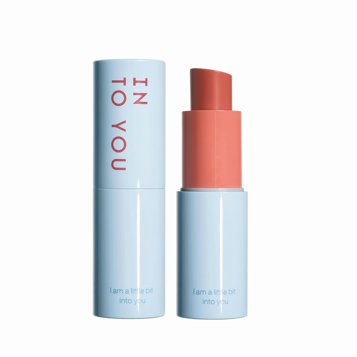 INTO YOU Multi-use Blush Stick Clean Fit and Clean Makeup, 3 in 1 Blendable Color and Cooling Water-like Feeling Blush Stick for Cheeks, Eyes and Lips, Pure Peach Fuzz(MS01)