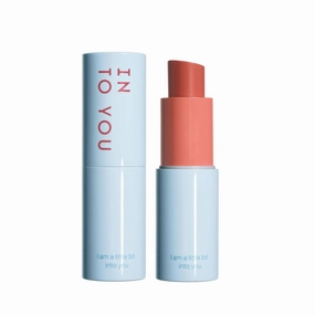 INTO YOU Multi-use Blush Stick Clean Fit and Clean Makeup, 3 in 1 Blendable Color and Cooling Water-like Feeling Blush Stick for Cheeks, Eyes and Lips, Pure Peach Fuzz(MS01)