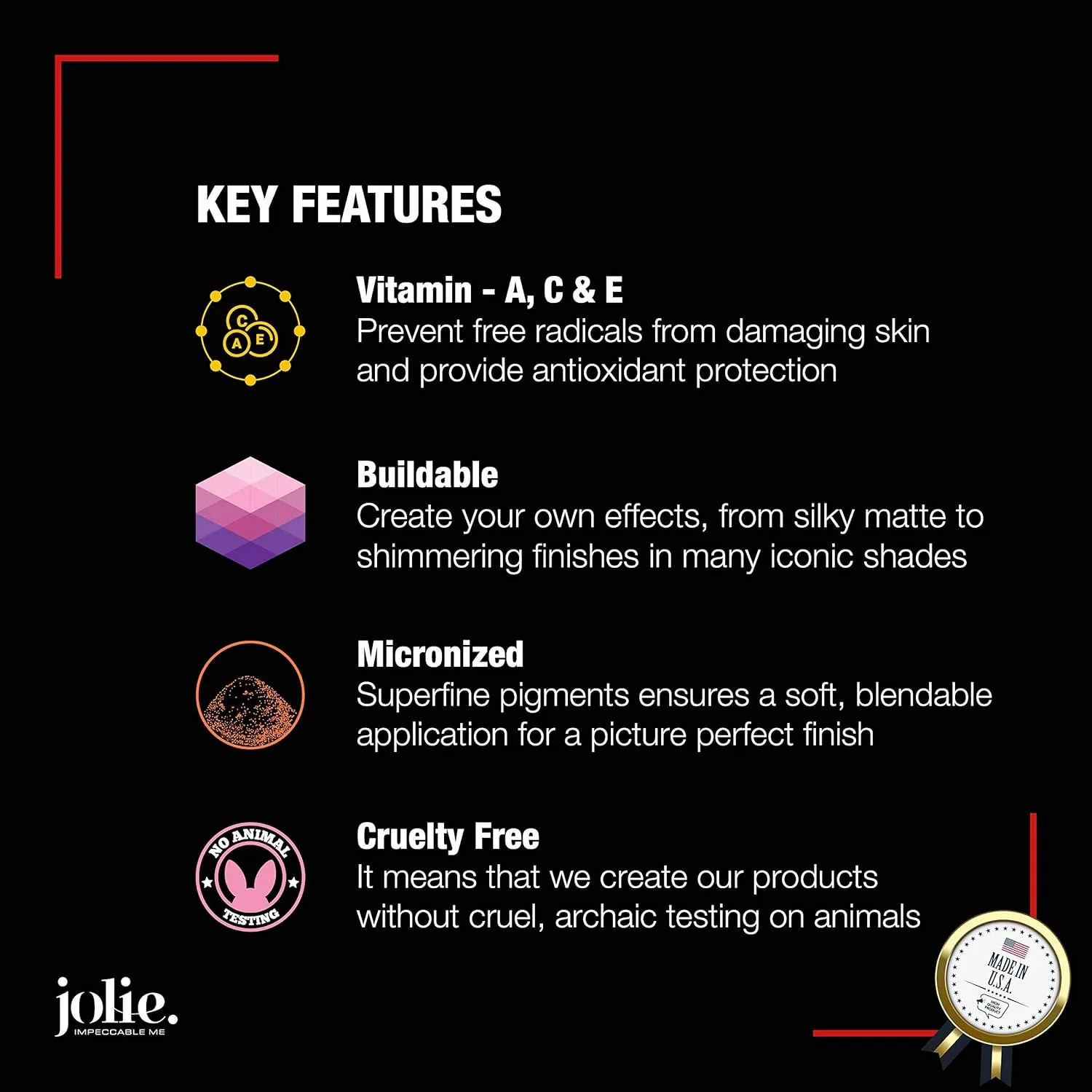 Jolie Blush Perfect Pressed Cheek Color, Highly Pigmented Long-Lasting Intense Color, Picture Perfect Finish, (Cherry Bomb)