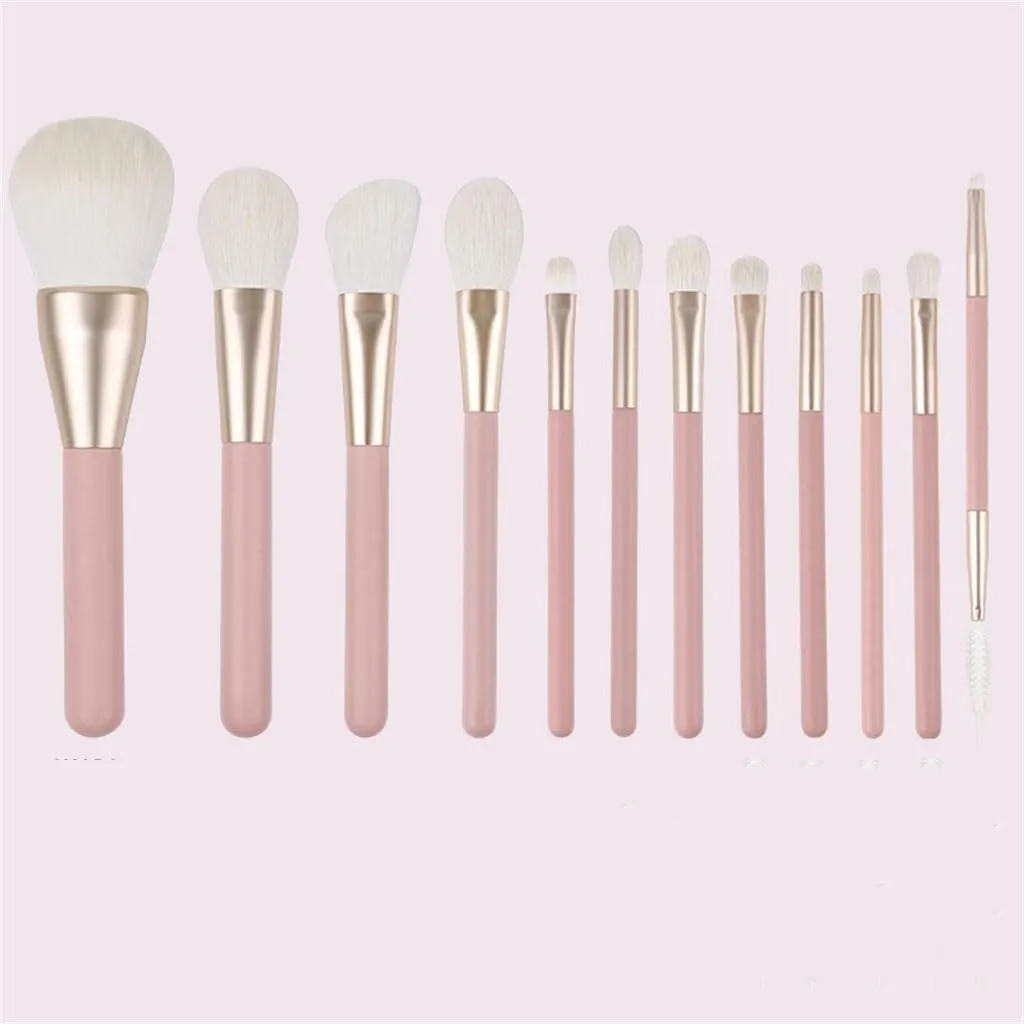 JSEIAJB Smokey Peach 12pcs Makeup Set Brushes Blush Brushes Eyeshadow Brushes Portable Full Set Of Makeup Brushes