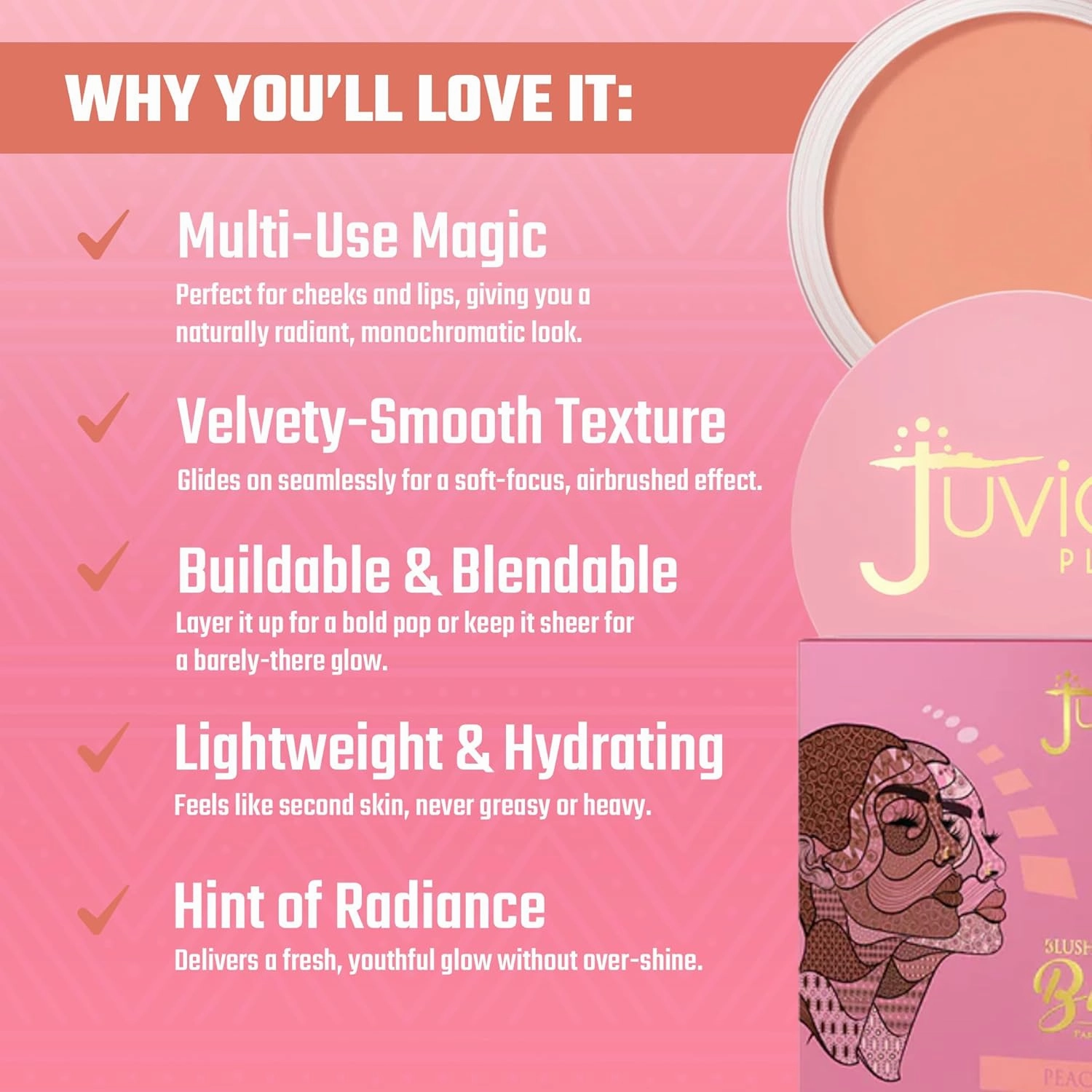 Juvia's Place Blushed Cream Blush - Peach Please