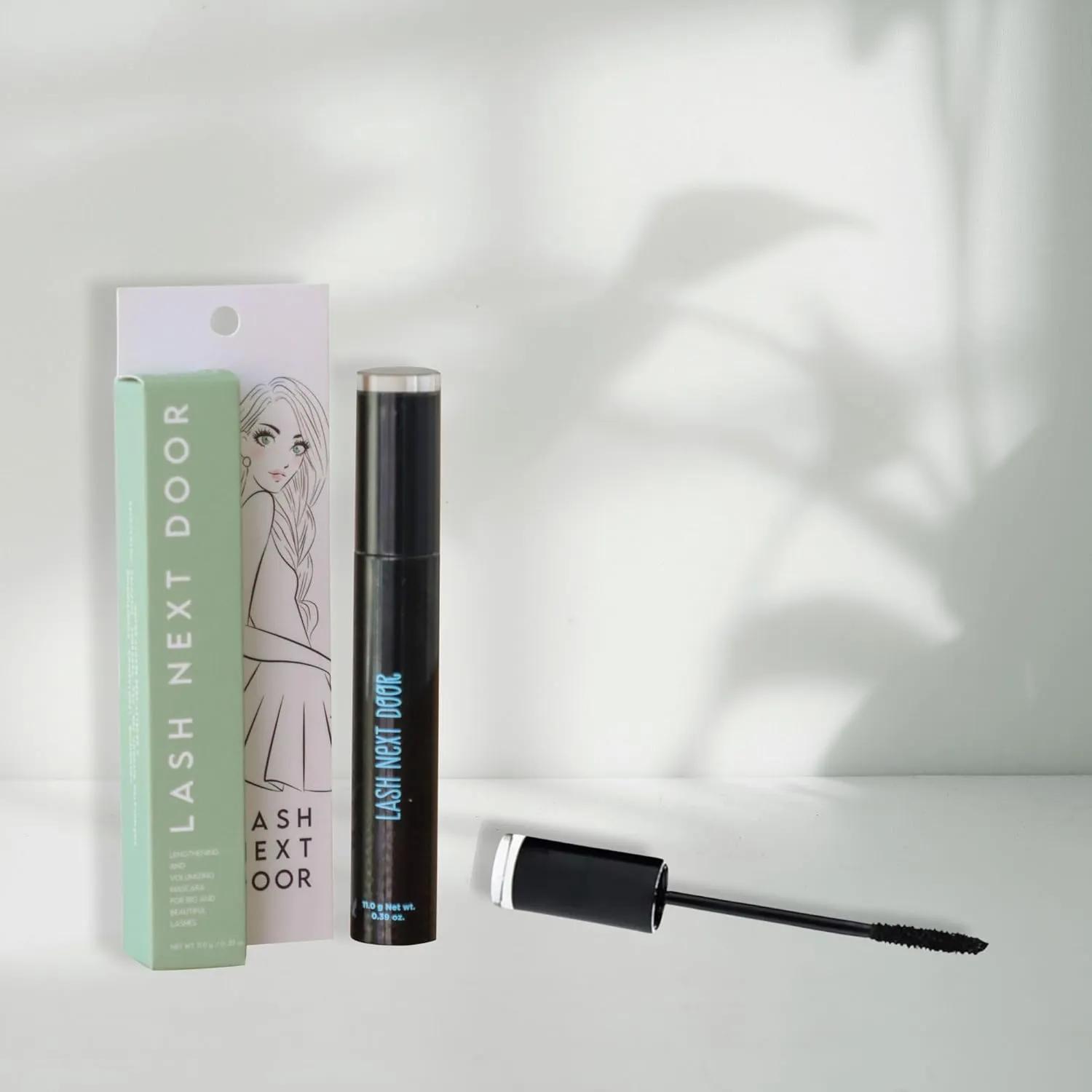 Lash Next Door Water Resistant Mascara Black Volume and Length - No Clump Volumizing Mascara for Thickening and Lengthening - Smudge Proof Lashes by Brooklyn and Bailey (1 Pack)