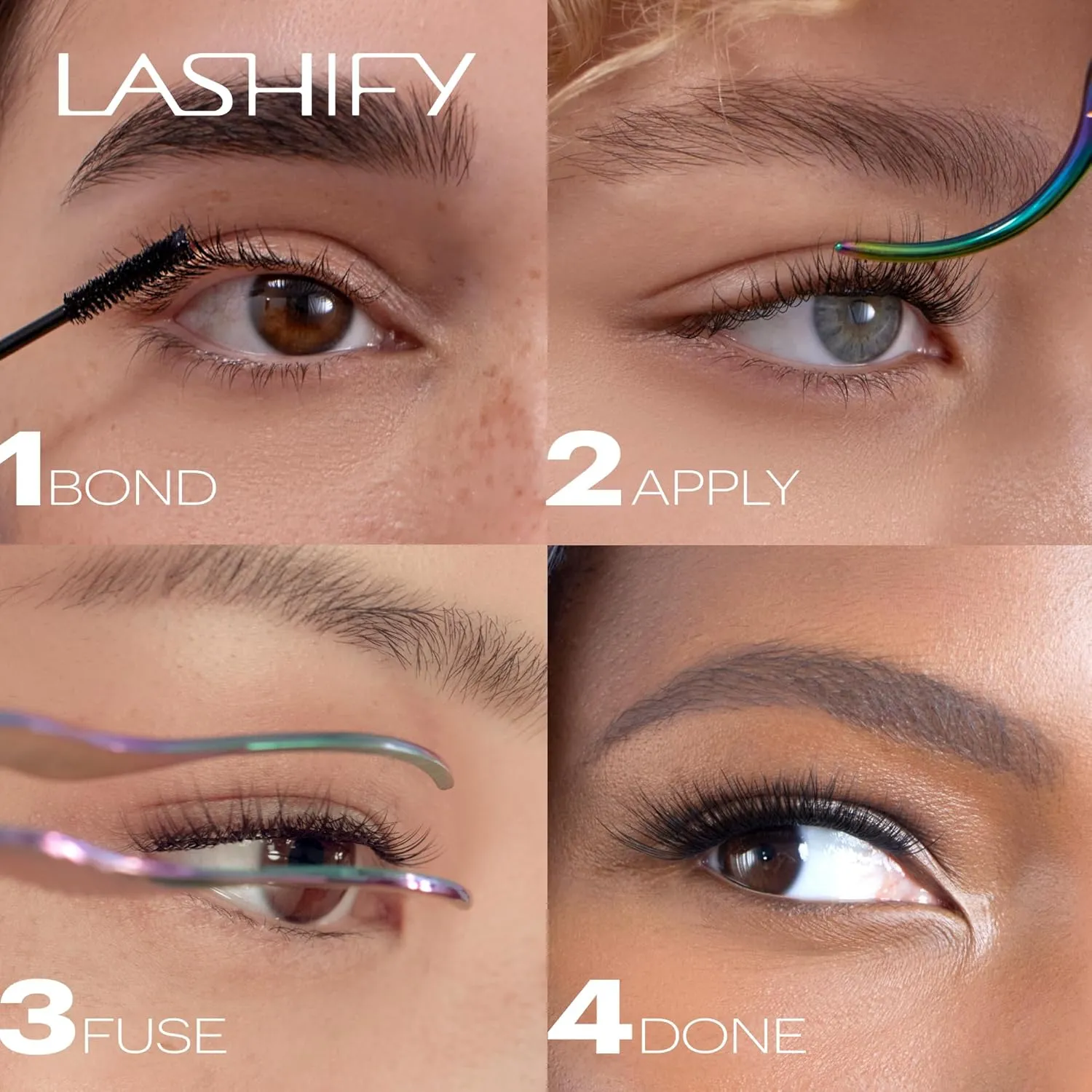 Lashify Bold 14mm Gossamer DIY Eyelash Extensions Refill, Black, Easy False Eyelashes for a Natural Look