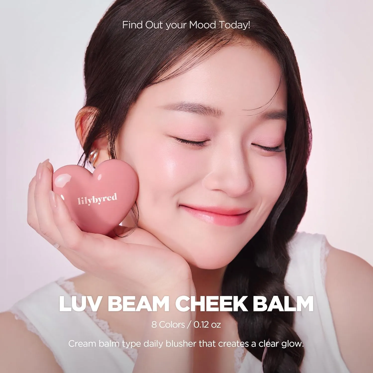 lilybyred Luv Beam Cheek Balm | Heart-Shaped Korean Cream Blush, Semi-Matte Finish, Long-Lasting, Blendable & Buildable, Soft Creamy Texture, Lightweight, Natural Flush, 0.12 oz. (04 Heart Attack Red)
