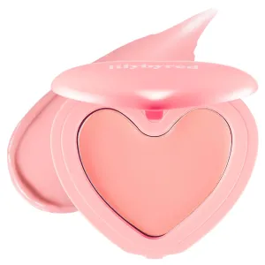 lilybyred Luv Beam Cheek Balm | Heart-Shaped Korean Cream Blush, Semi-Matte Finish, Long-Lasting, Blendable & Buildable, Soft Creamy Texture, Lightweight, Natural Flush, 0.12 oz. (06 Fliuffy Peach)