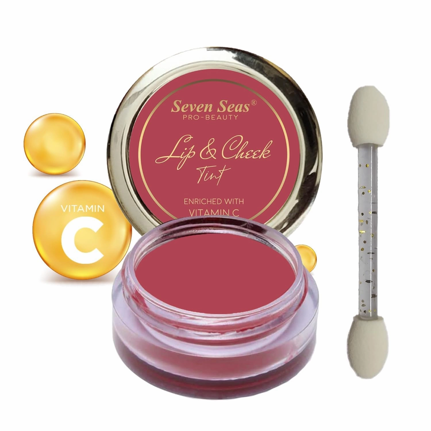 Lip & Cheek Tint Richness Of Essential Oils And Vitamin C For Lips, Eyelids & Cheeks, Matte Finish Give You a Soft Natural Glow (Blush Pink)
