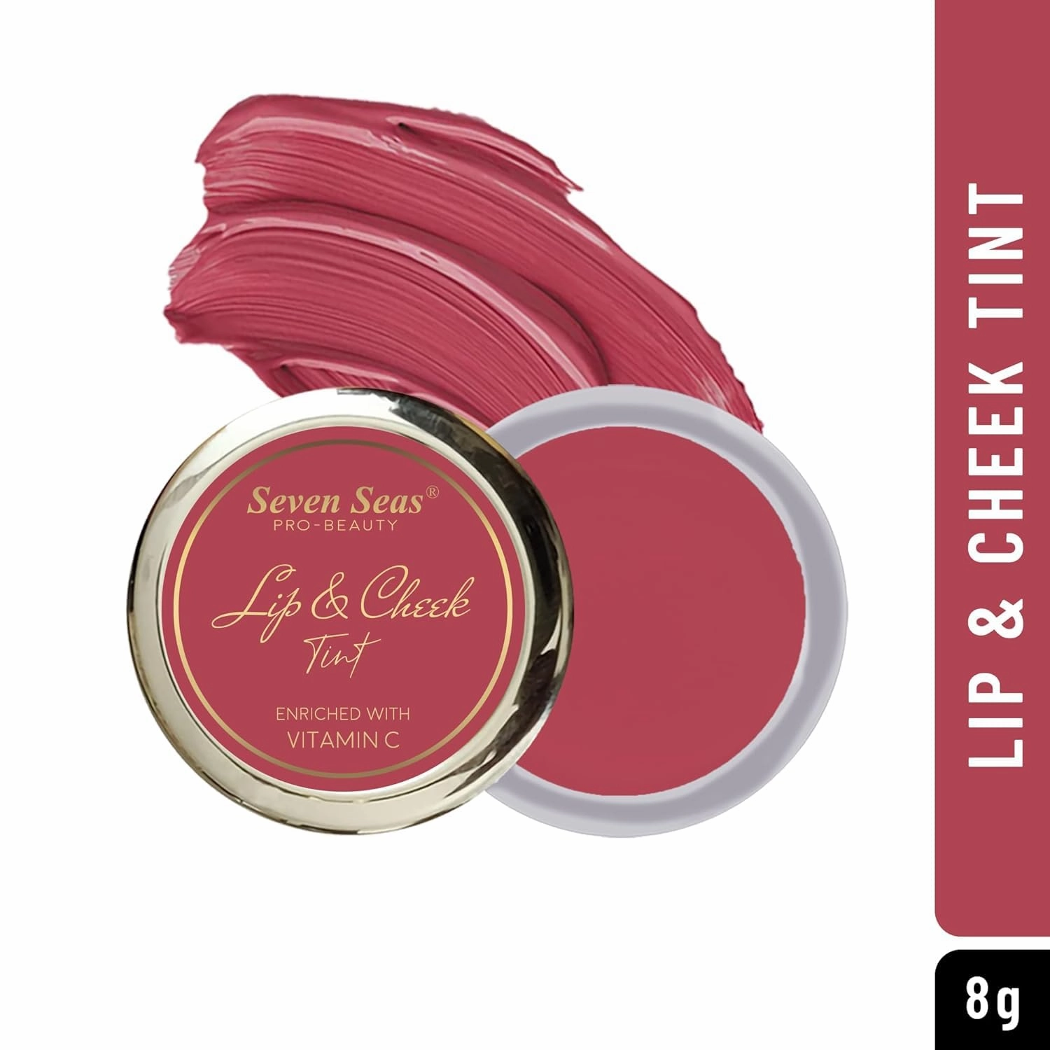 Lip & Cheek Tint Richness Of Essential Oils And Vitamin C For Lips, Eyelids & Cheeks, Matte Finish Give You a Soft Natural Glow (Blush Pink)