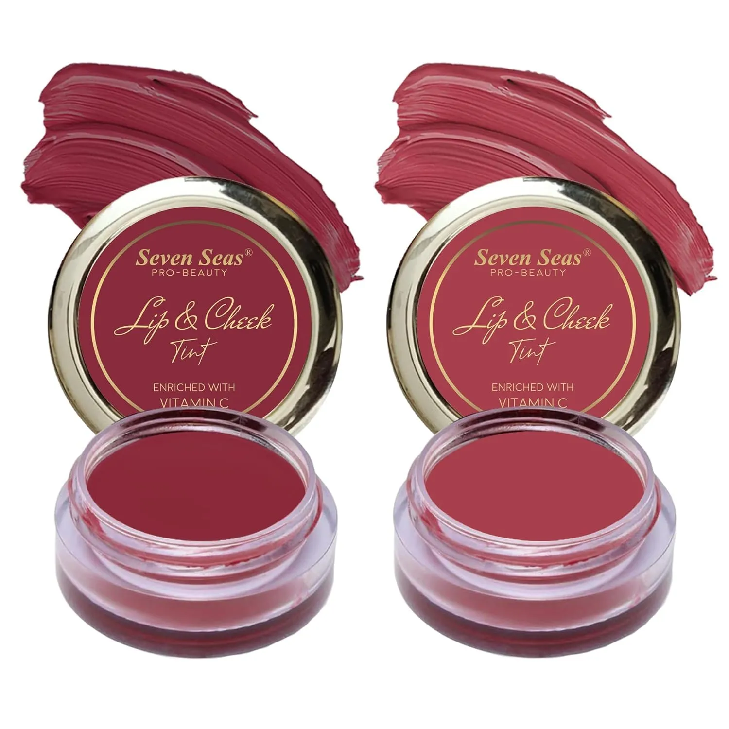 Lips & Cheek Tint Combo Pack of 2 | Matte Natural Blush for Women | Lip Tint with Vitamin E | Nourishing Cheek Tint (Mandy, Hippie Pink)