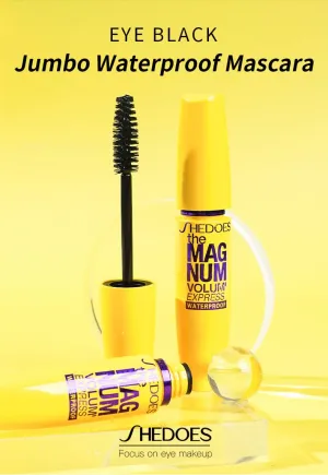 Magnum Volum Express Waterproof Mascara, Yellow, Black Brush