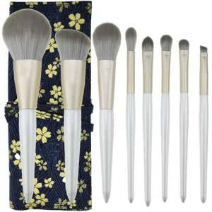 Makeup Brushes Set 8PCs Professional Makeup Brushes,Soft and Odor-free Natural Synthetic Bristles,for Face Powder Blush Eyeshadow Brushes Tool Kit (Blue)