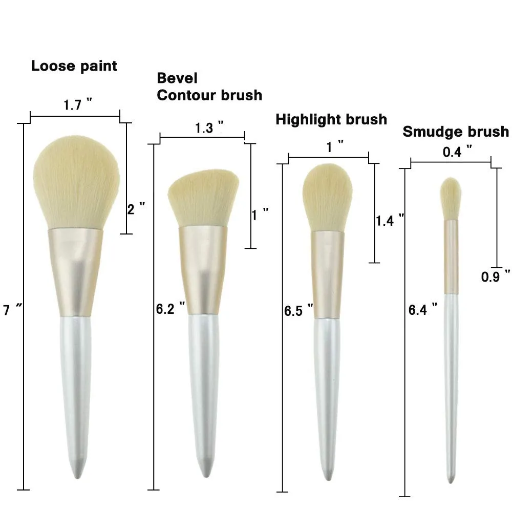 Makeup Brushes Set 8PCs Professional Makeup Brushes,Soft and Odor-free Natural Synthetic Bristles,for Face Powder Blush Eyeshadow Brushes Tool Kit (Red)
