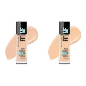 Maybelline Fit Me Matte   Poreless Liquid Foundation Makeup, Creamy Beige and Classic Ivory, 1 Count