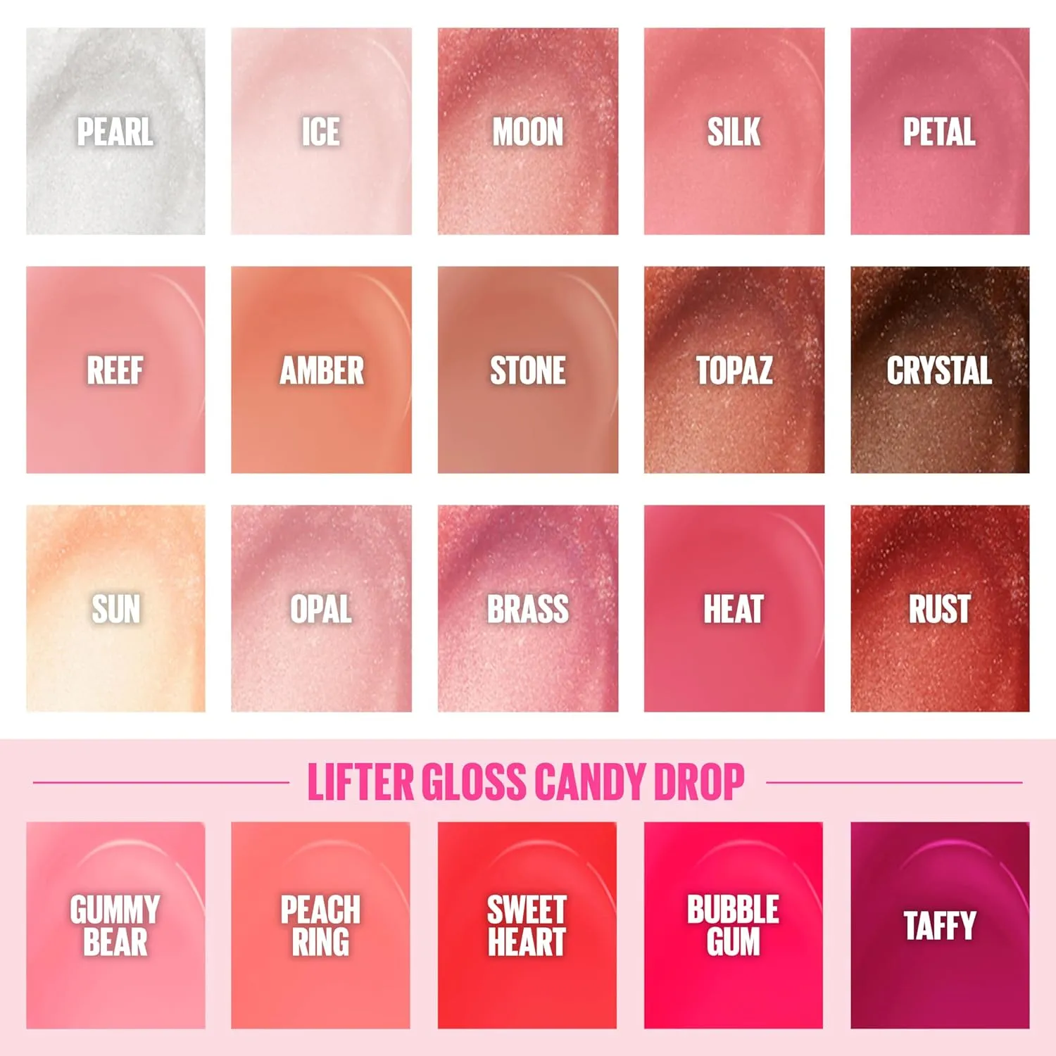 Maybelline Lifter Gloss and Lifter Plump Bundle, Hydrating, Pumping Lip Gloss in Shades Petal and Blush Blaze, Pack of 2