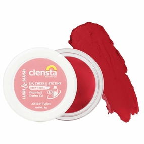 mericaa mall Matte Lip Cheek Tint - Berry Bliss, With Goodness Of Vitamin E & Castor Oil, Nourishes & Hydrates Dry Chapped Lips, Blush & Eyeshadow For Women & Girls. (5 gm)
