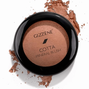 Mineral Blush Powder – Medium Coverage Terracotta Blush for Cheeks & Face with High Pigments for Shiny, Healthy Natural Finish – Buildable, Sweat Proof Makeup Blush (Soft Peach)
