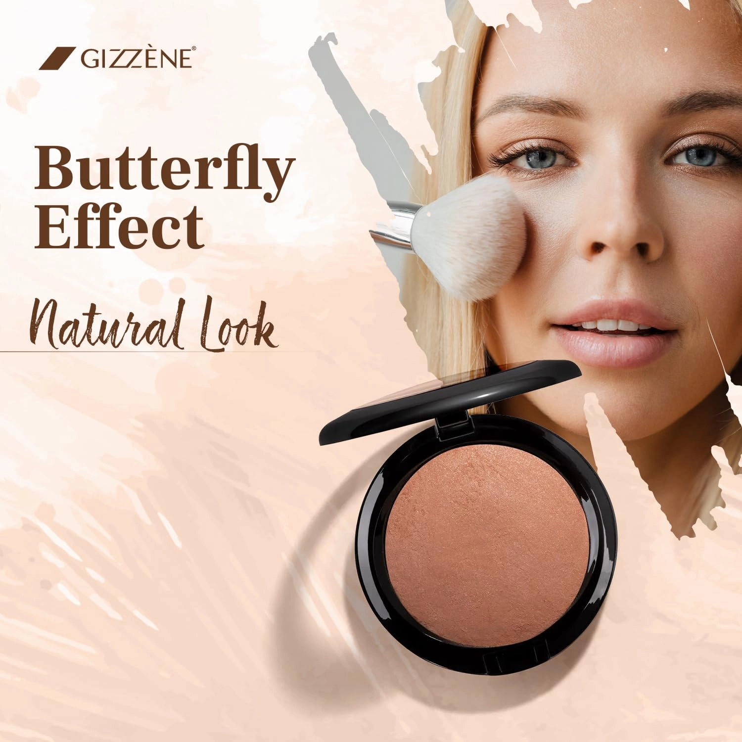 Mineral Blush Powder – Medium Coverage Terracotta Blush for Cheeks & Face with High Pigments for Shiny, Healthy Natural Finish – Buildable, Sweat Proof Makeup Blush (Soft Peach)