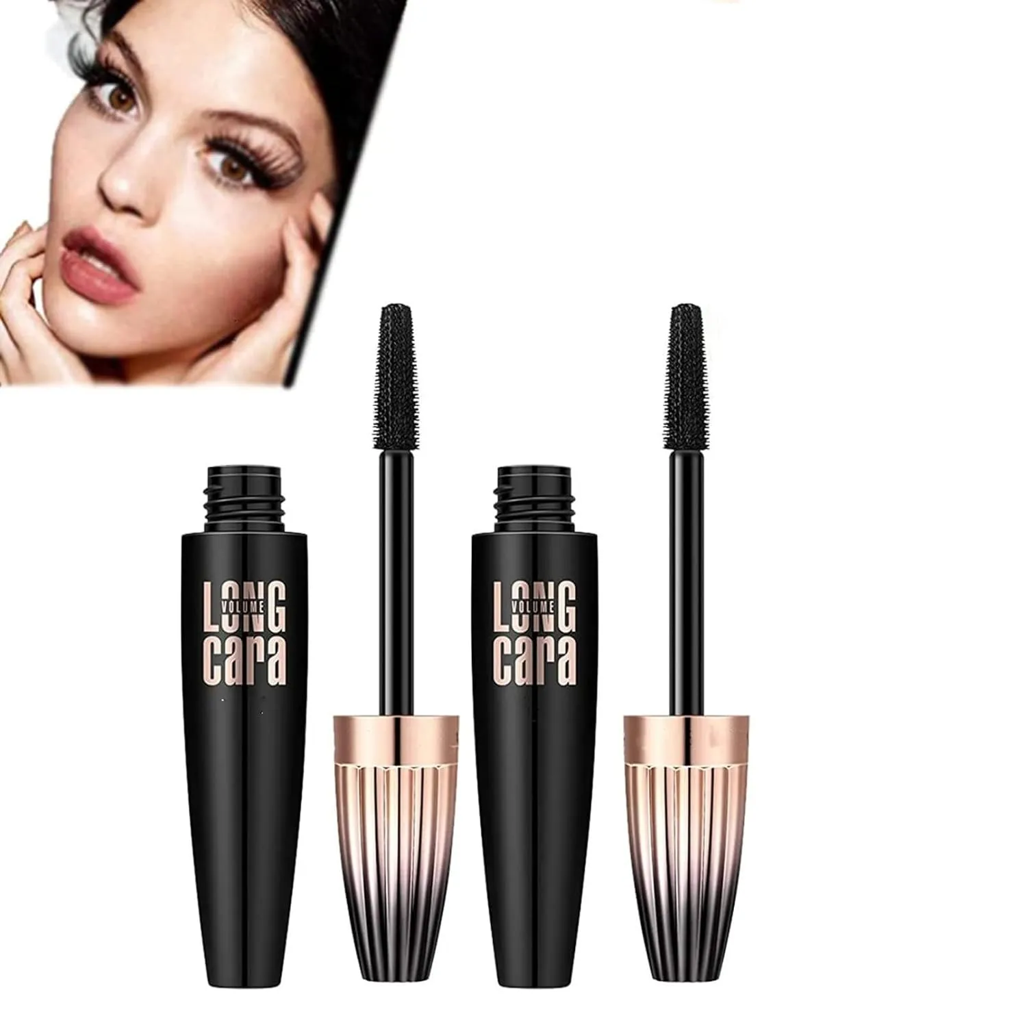 My Amazing Lashes Mascara Black 4d Volume and Length Silk Fiber Long-Lasting No Smudge Mascara Build Voluminous Eyelashes,Smudge Proof and Lengthen Eyelashes (Black, 2PCS)