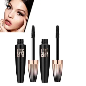 My Amazing Lashes Mascara Black 4d Volume and Length Silk Fiber Long-Lasting No Smudge Mascara Build Voluminous Eyelashes,Smudge Proof and Lengthen Eyelashes (Black, 2PCS)