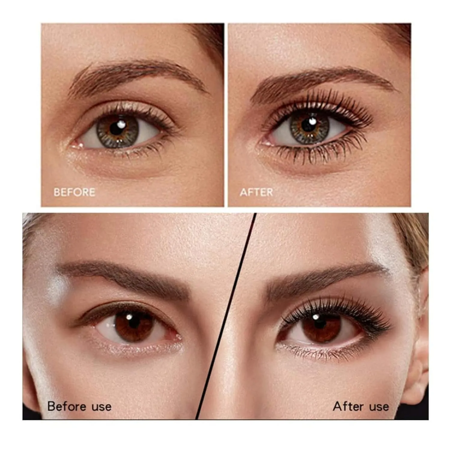 My Amazing Lashes Mascara Black,4d Volume and Length Silk Fiber Long-Lasting No Smudge Mascara Build Voluminous Eyelashes,Smudge Proof and Lengthen Eyelashes (Black 4PCS)