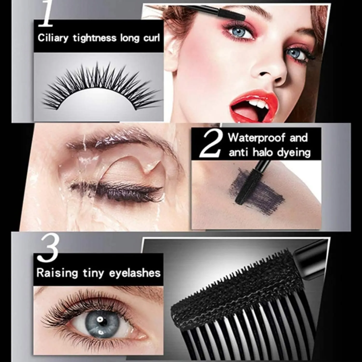 My Amazing Lashes Mascara Black,4d Volume and Length Silk Fiber Long-Lasting No Smudge Mascara Build Voluminous Eyelashes,Smudge Proof and Lengthen Eyelashes (Black 4PCS)