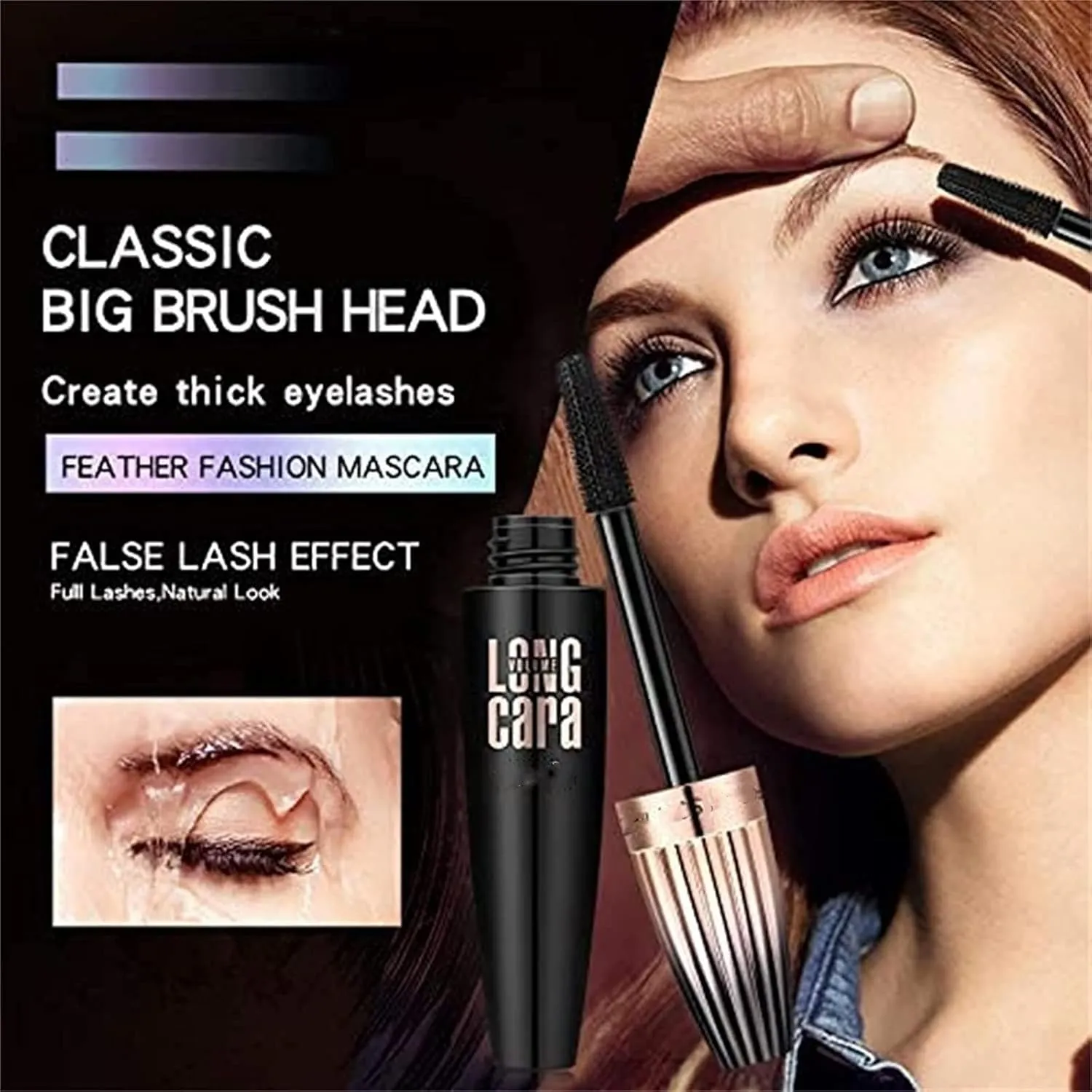 My Amazing Lashes Mascara Black,4d Volume and Length Silk Fiber Long-Lasting No Smudge Mascara Build Voluminous Eyelashes,Smudge Proof and Lengthen Eyelashes (Black 4PCS)