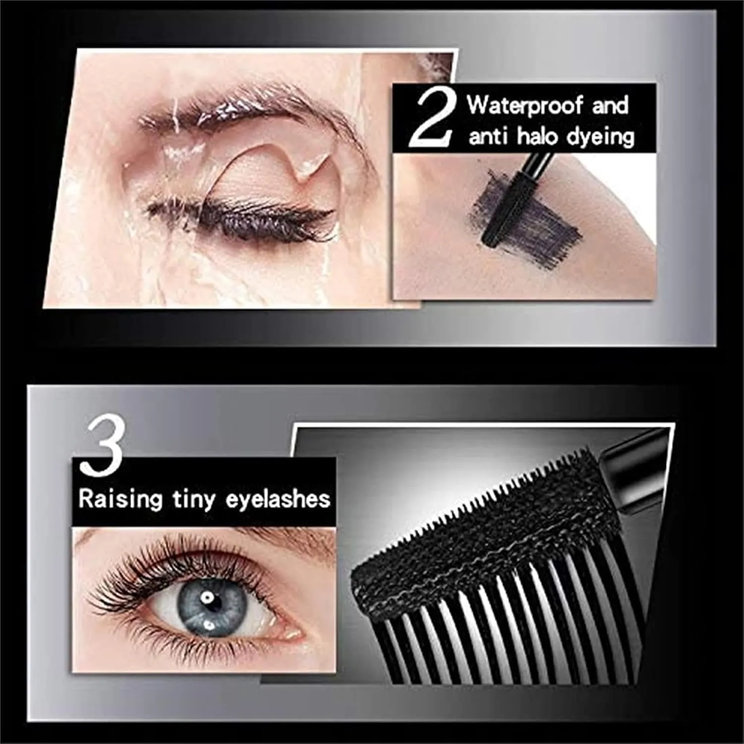 My Amazing Lashes Mascara Black,4d Volume and Length Silk Fiber Long-Lasting No Smudge Mascara Build Voluminous Eyelashes,Smudge Proof and Lengthen Eyelashes (Black 4PCS)
