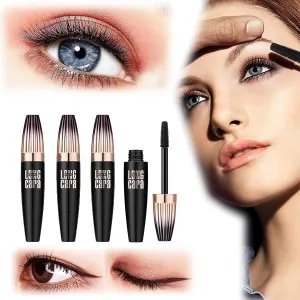 My Amazing Lashes Mascara Black,4d Volume and Length Silk Fiber Long-Lasting No Smudge Mascara Build Voluminous Eyelashes,Smudge Proof and Lengthen Eyelashes (Black 4PCS)