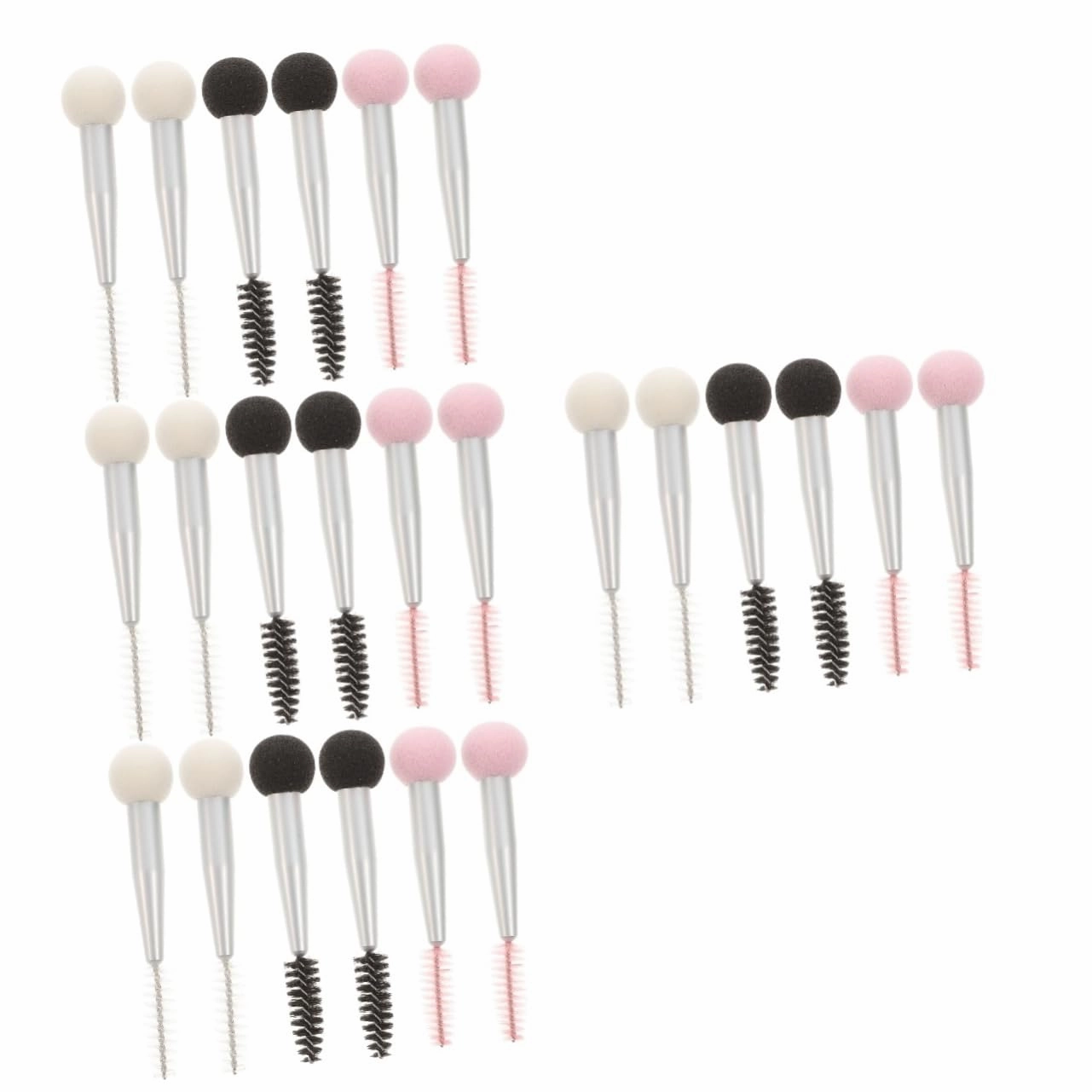 NOLITOY 24pcs Double-head Makeup Applicators for Women Versatile Sponges for Foundation Blush and Mascara Durable Easy to Use Brushes and Matte